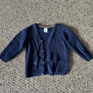 H&M boys 1.5 -2 year blue button sweater